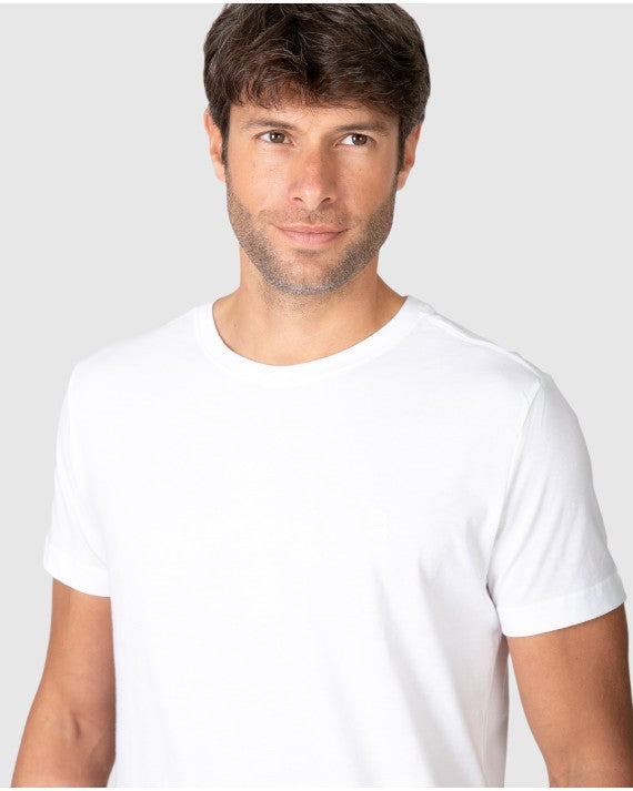 MSN Camiseta Manga Corta de Algodon Massana Blanca