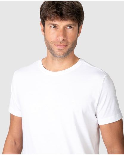 MSN Camiseta Manga Corta de Algodon Massana Blanca