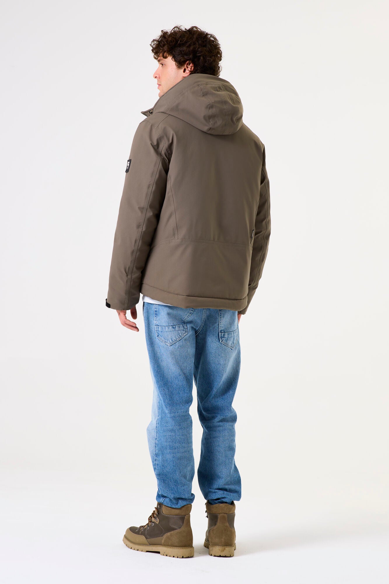 Garcia Jeans Chaqueta Lisa Con Capucha Dark Vetiver