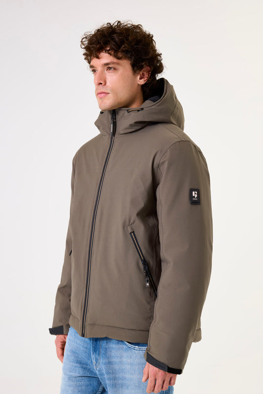 Garcia Jeans Chaqueta Lisa Con Capucha Dark Vetiver