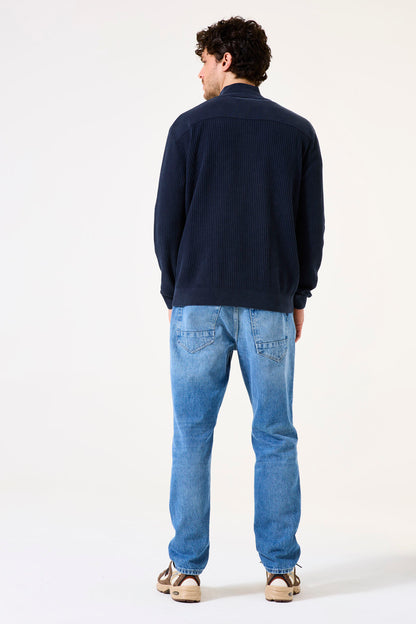 Garcia Jeans Cardigan con Cremallera Deep Ink