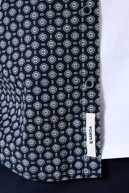 Garcia Jeans Camisa Estampada Deep Ink