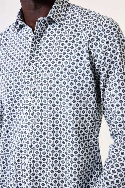 Garcia Jeans Camisa Estampada Off White