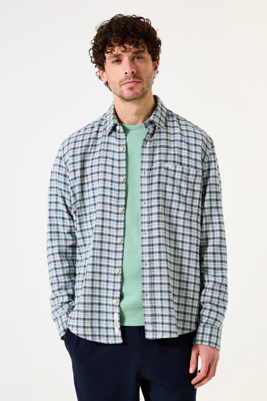 Garcia Jeans Camisa a Cuadros Off White