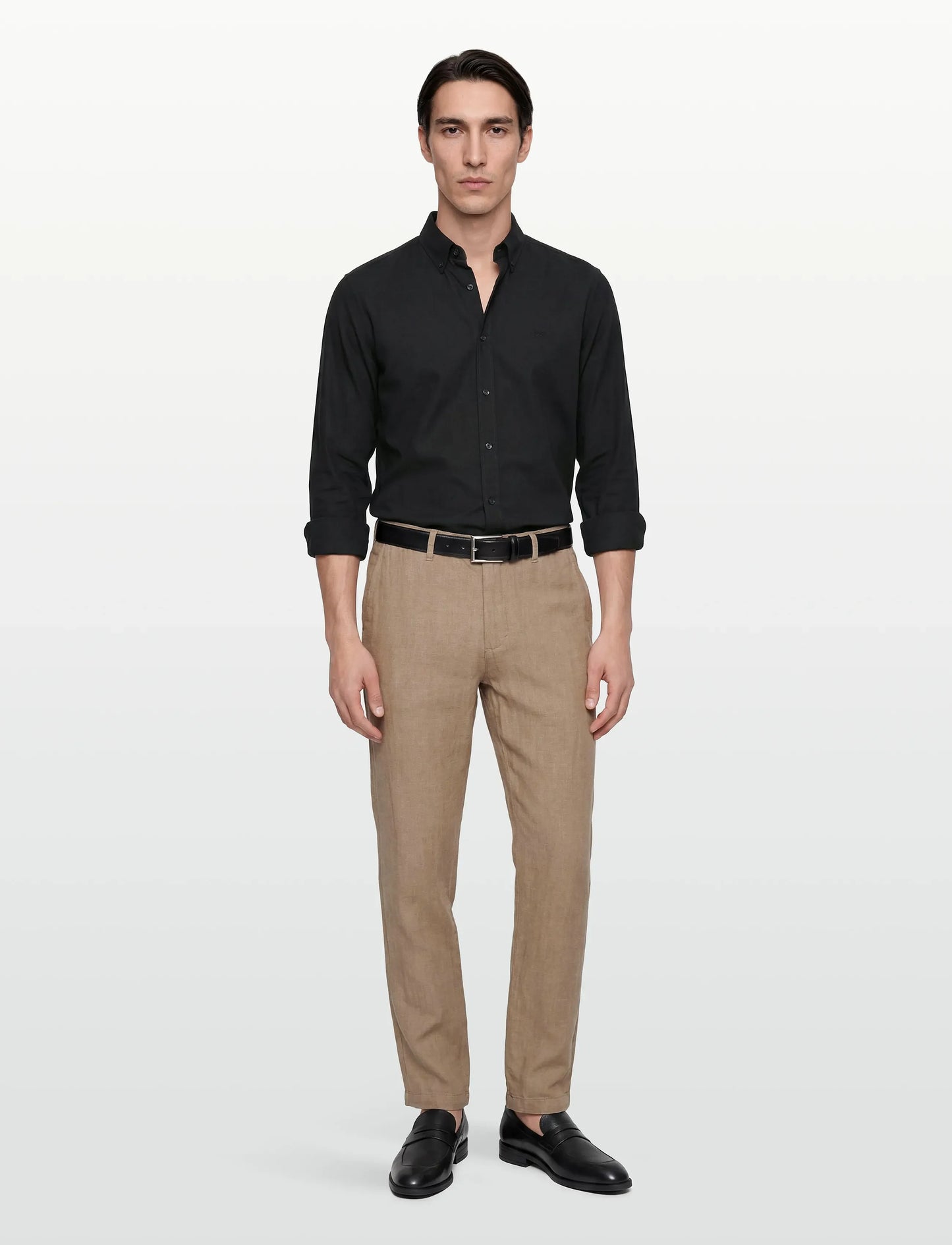 Indicode Jeans Pantalon de Lino Intrope Kelp