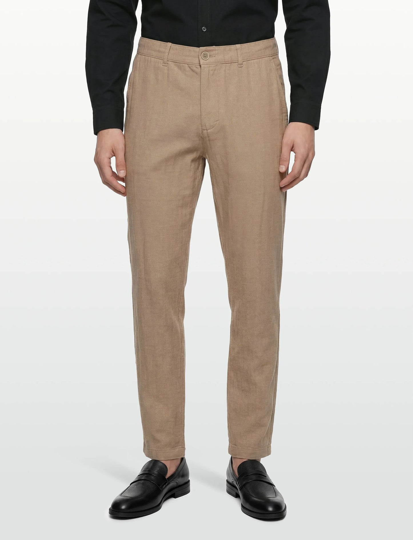 Indicode Jeans Pantalon de Lino Intrope Kelp