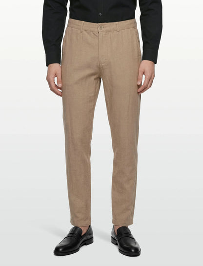 Indicode Jeans Pantalon de Lino Intrope Kelp