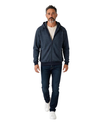 Indicode Jeans Sudadera con cremallera InSting Navy