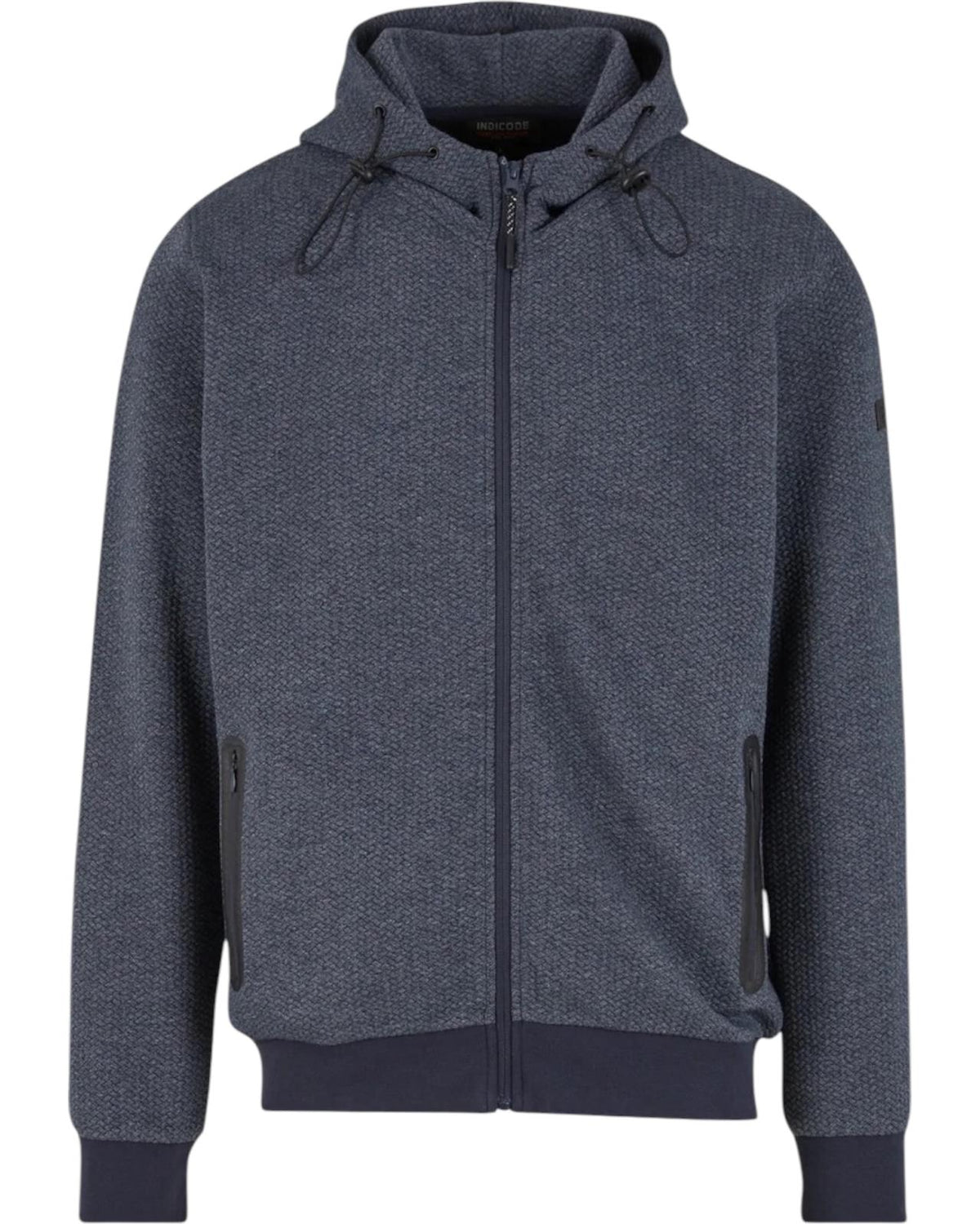 Indicode Jeans Sudadera con cremallera InSting Navy