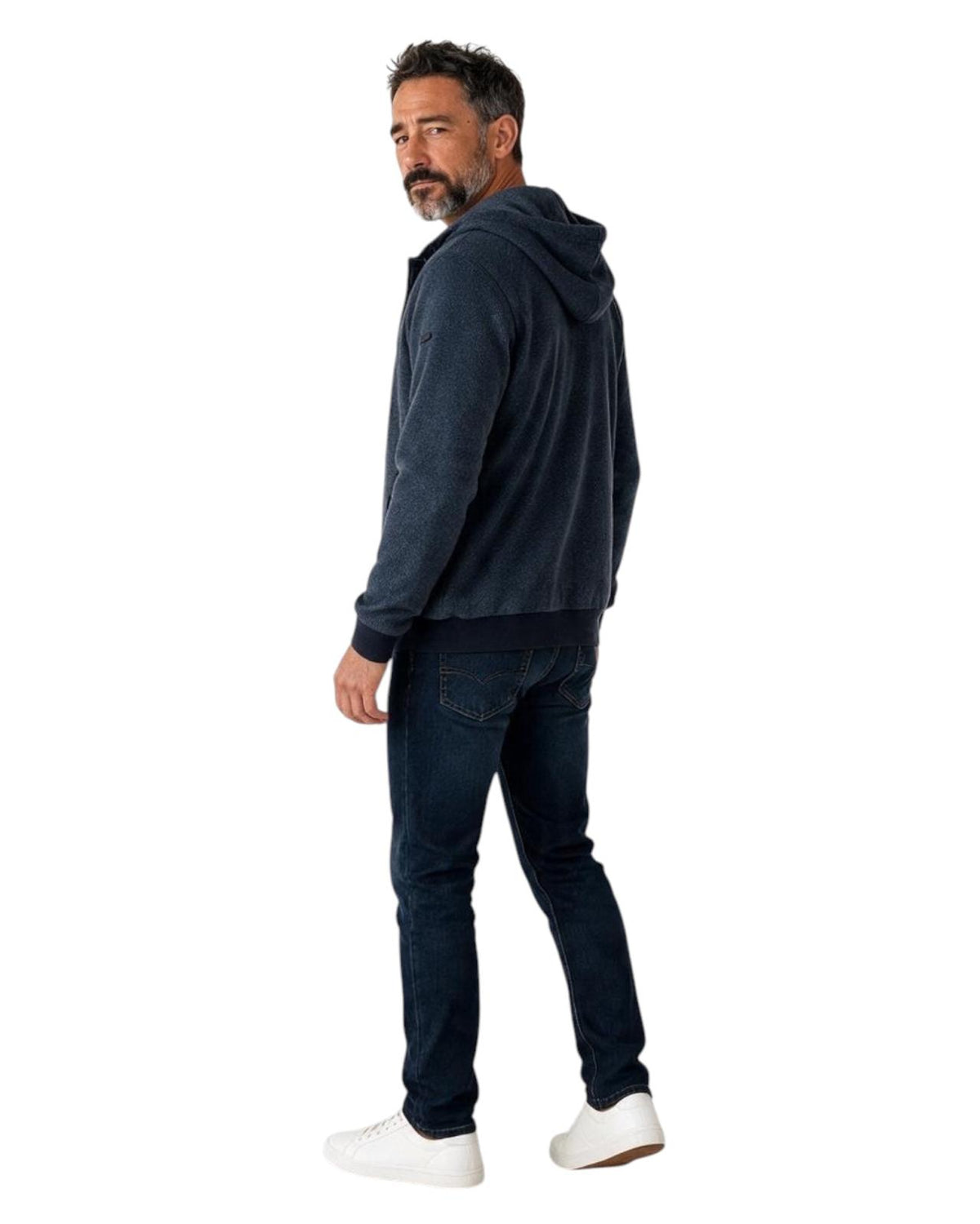 Indicode Jeans Sudadera con cremallera InSting Navy