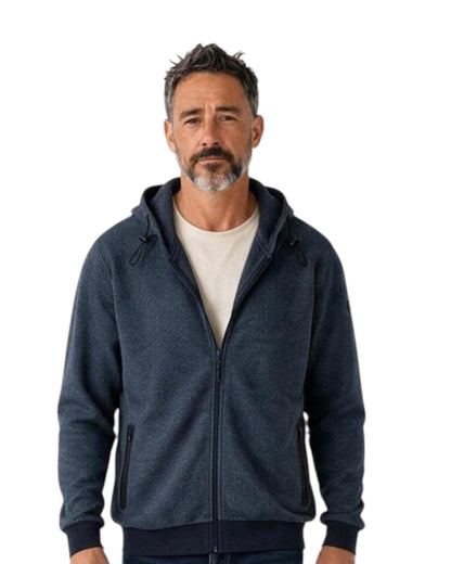 Indicode Jeans Sudadera con cremallera InSting Navy