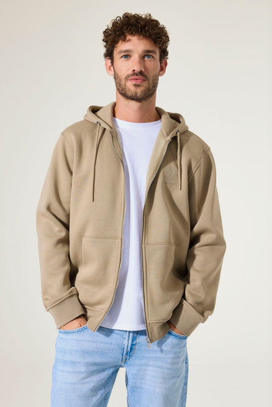 Garcia Jeans Sudadera con Capucha y Cremallera Covert Green