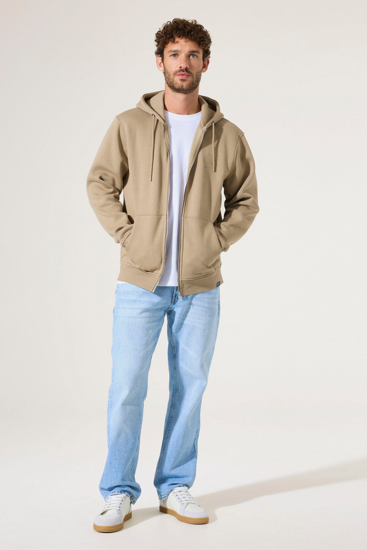 Garcia Jeans Sudadera con Capucha y Cremallera Covert Green