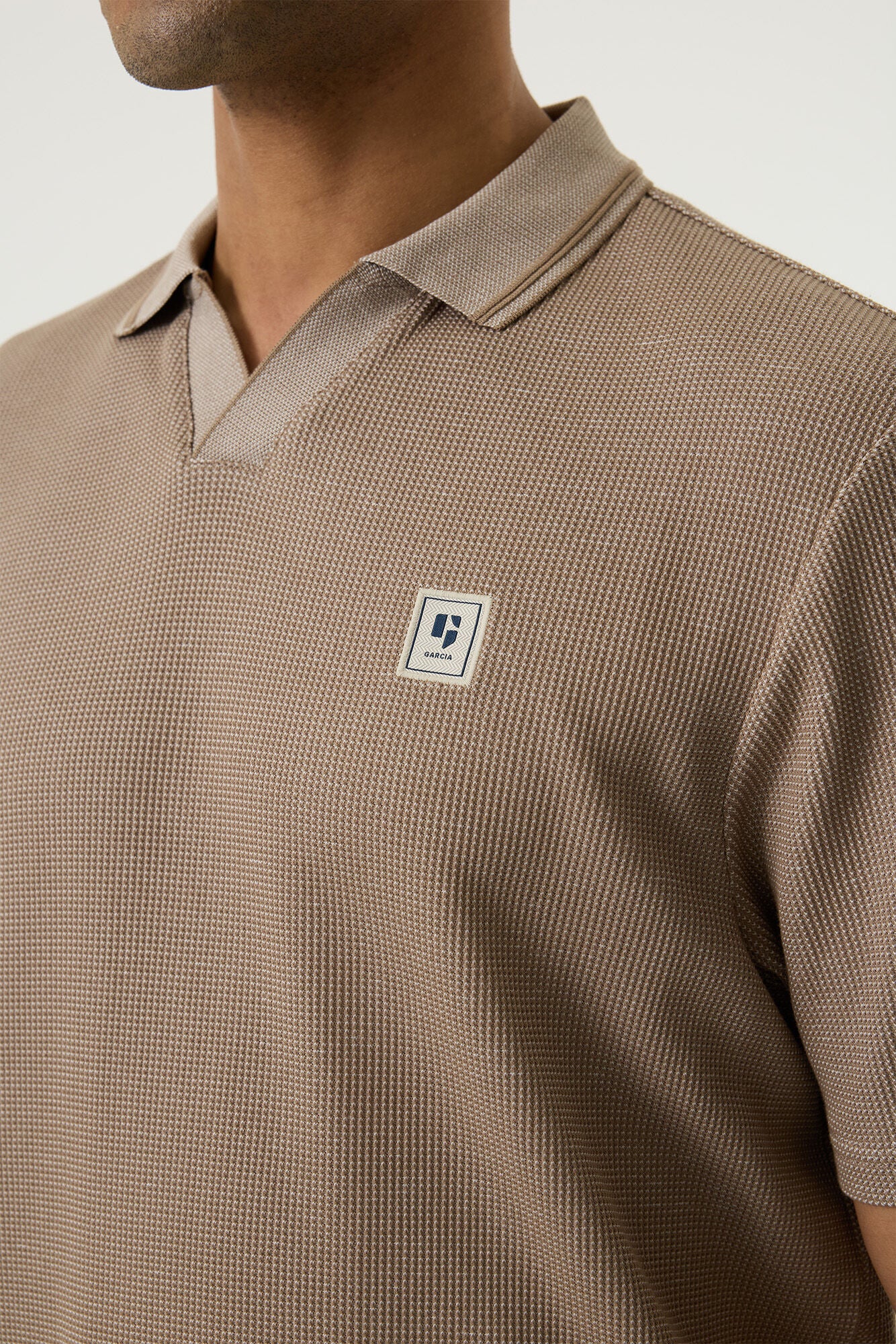 Garcia Jeans Polo Sin Botones Sand