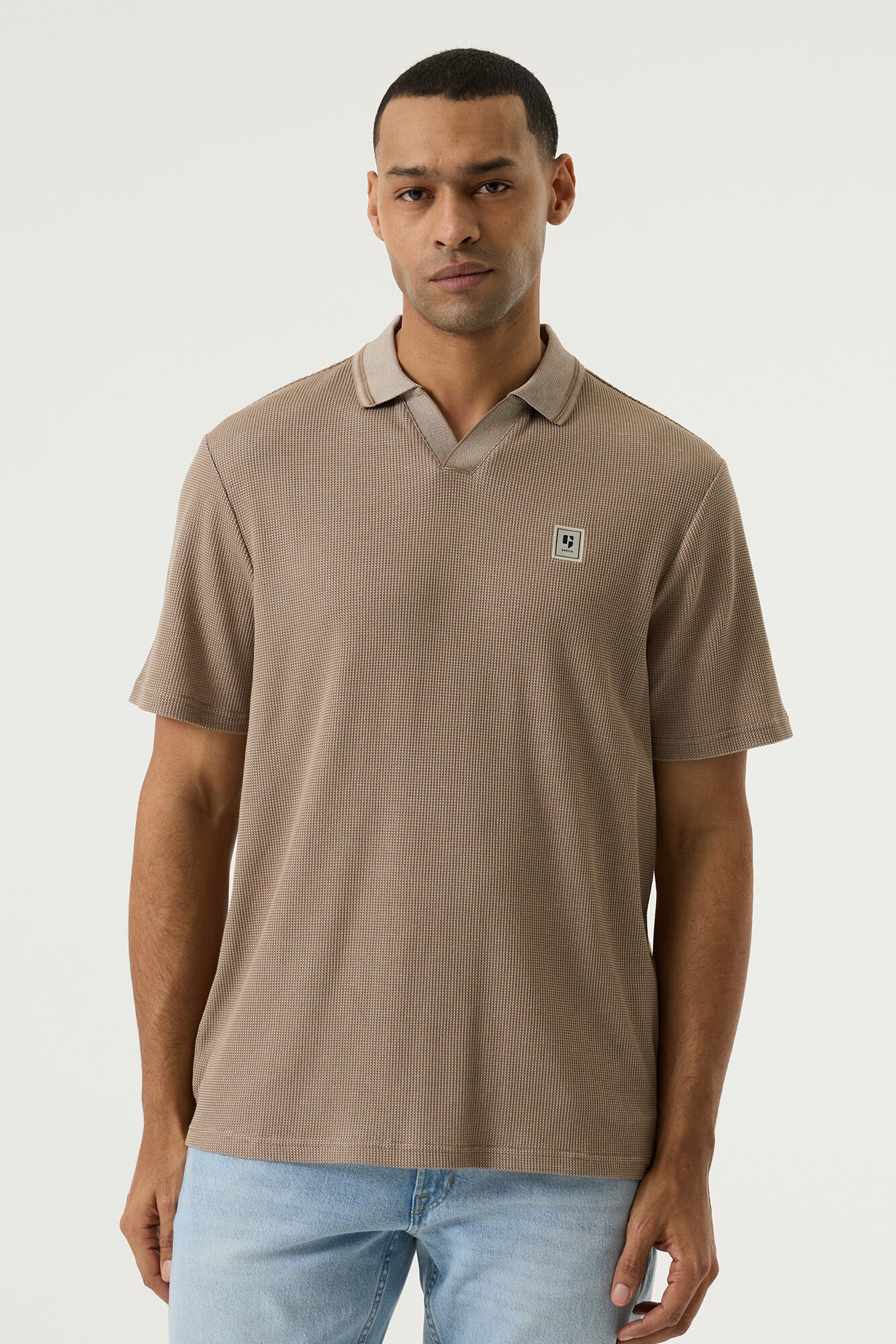 Garcia Jeans Polo Sin Botones Sand
