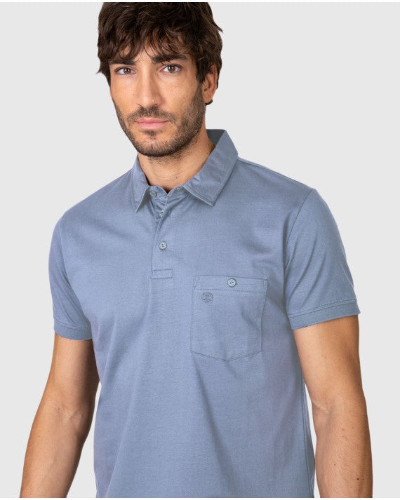 MSN Polo Manga Corta Slim Regular Massana Azul