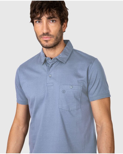 MSN Polo Manga Corta Slim Regular Massana Azul