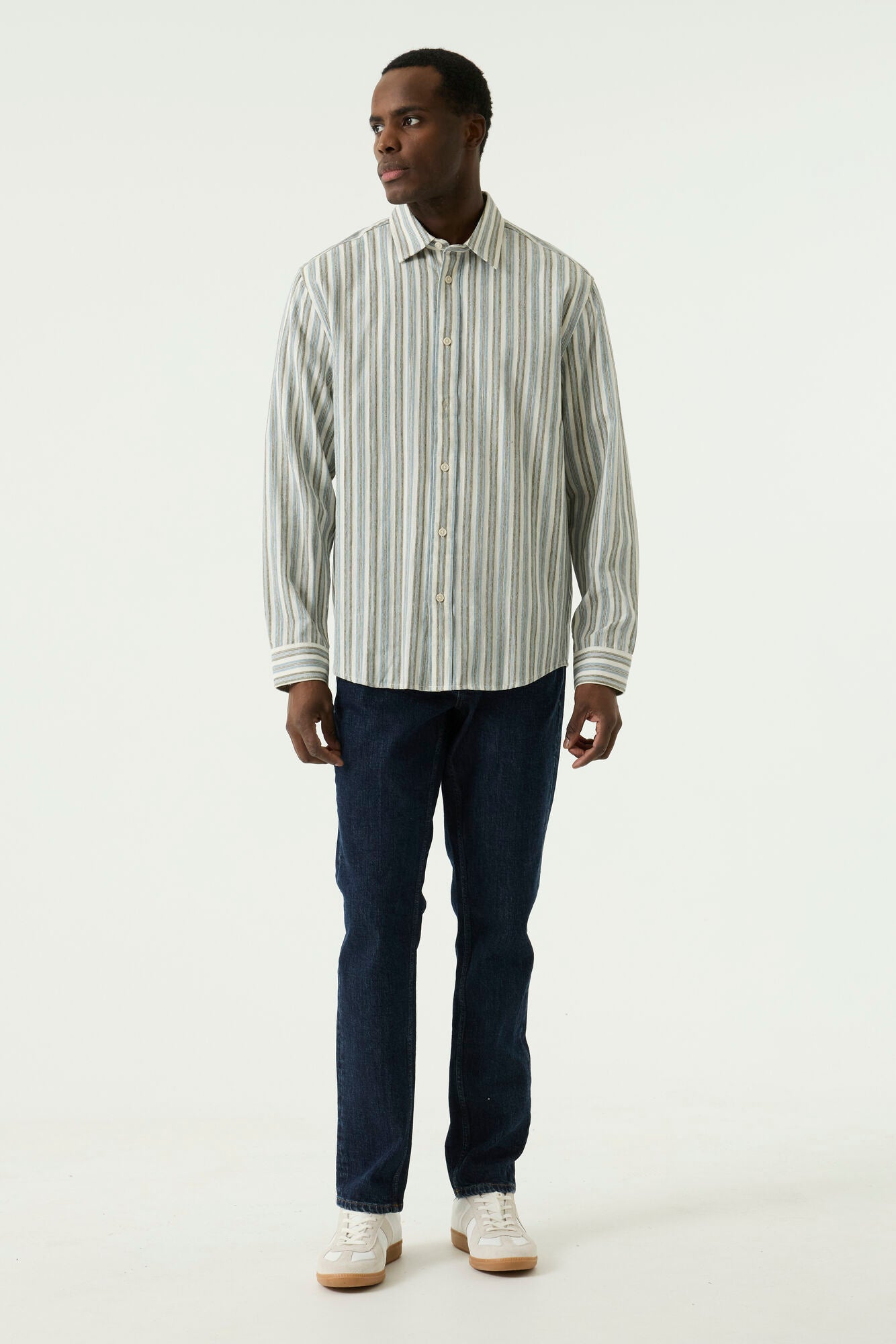 Garcia Jeans Camisa Rayas Stripe Blue