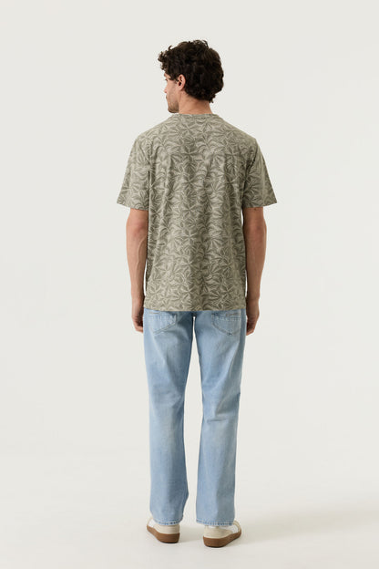 Garcia Jeans Camiseta Cuello Redondo Floral Shadow Sage