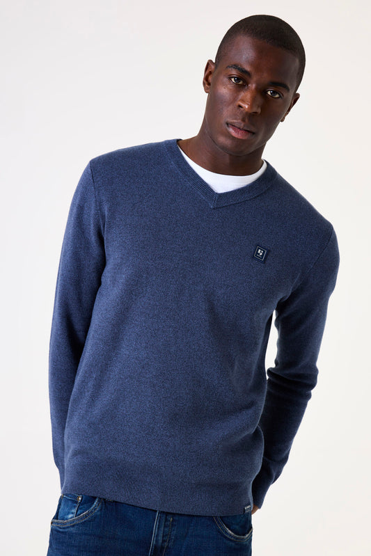 Garcia Jeans Pullover Cuello En V Deep Ink