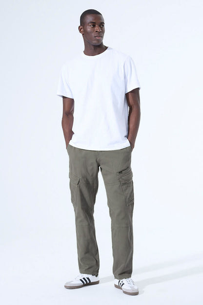 Garcia Jeans Pantalon Cargo Elastico Sage Green