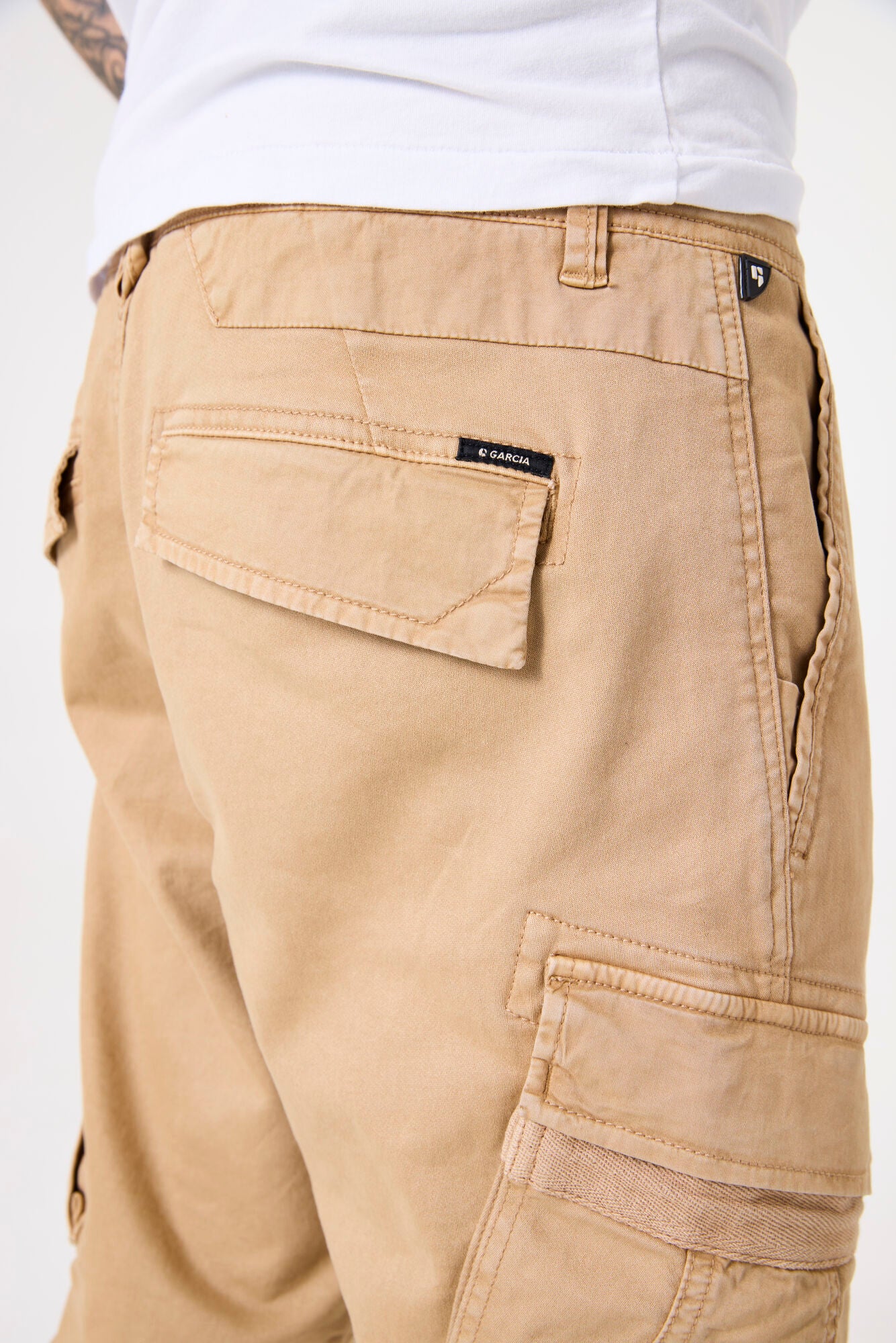 Garcia Jeans Pantalon Cargo Elastico Beig