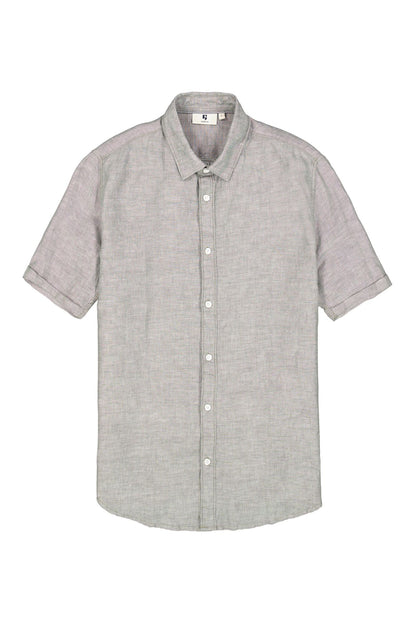 Garcia Jeans Camisa Manga Corta de Lino Sage Green