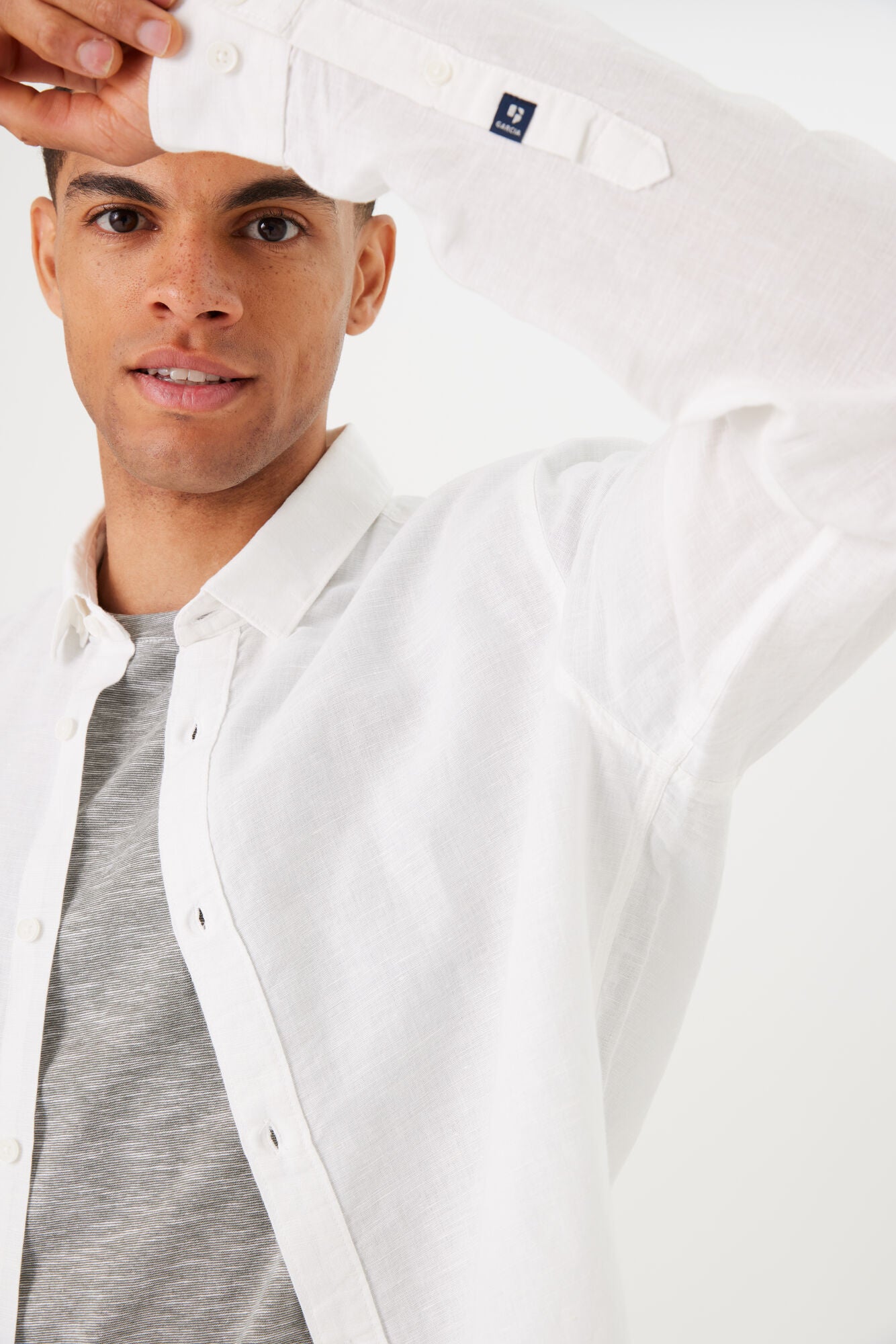 Garcia Jeans Camisa de Lino White
