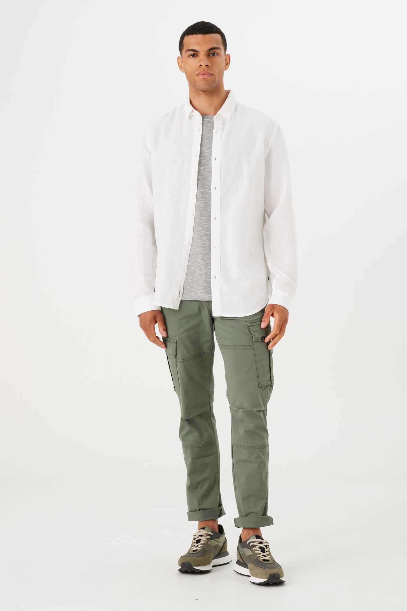Garcia Jeans Camisa de Lino White