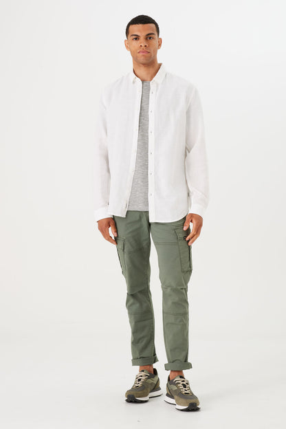 Garcia Jeans Camisa de Lino White