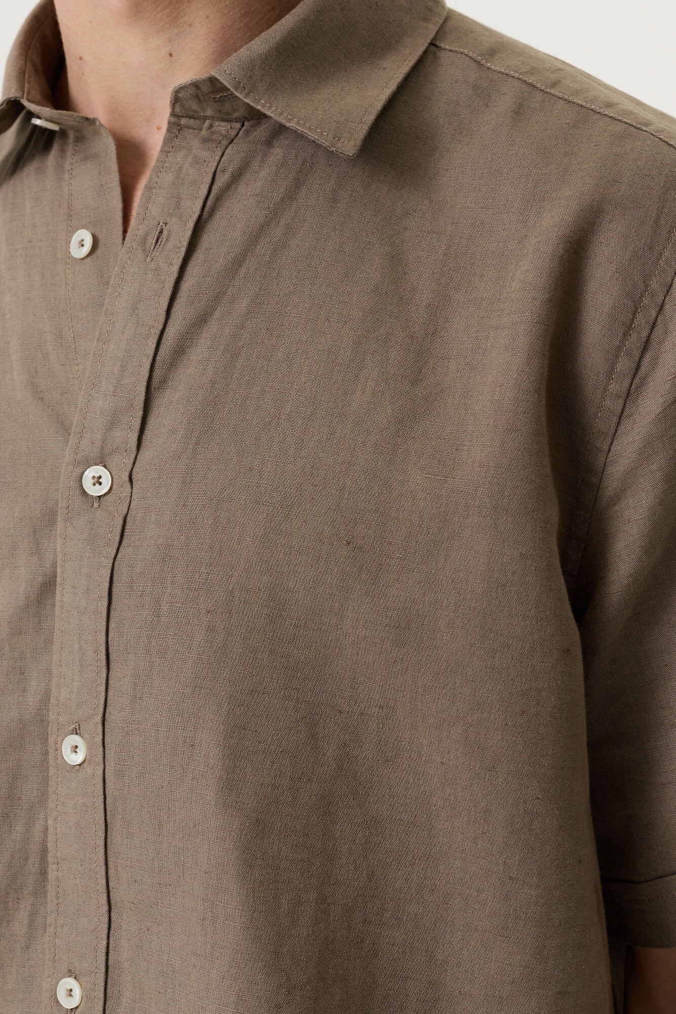 Garcia Jeans Camisa Manga Corta de Lino Bungee Cord