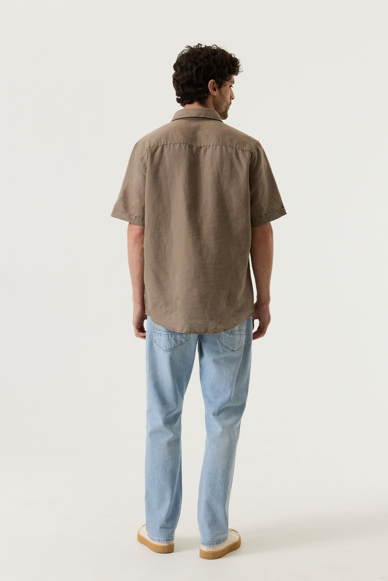 Garcia Jeans Camisa Manga Corta de Lino Bungee Cord