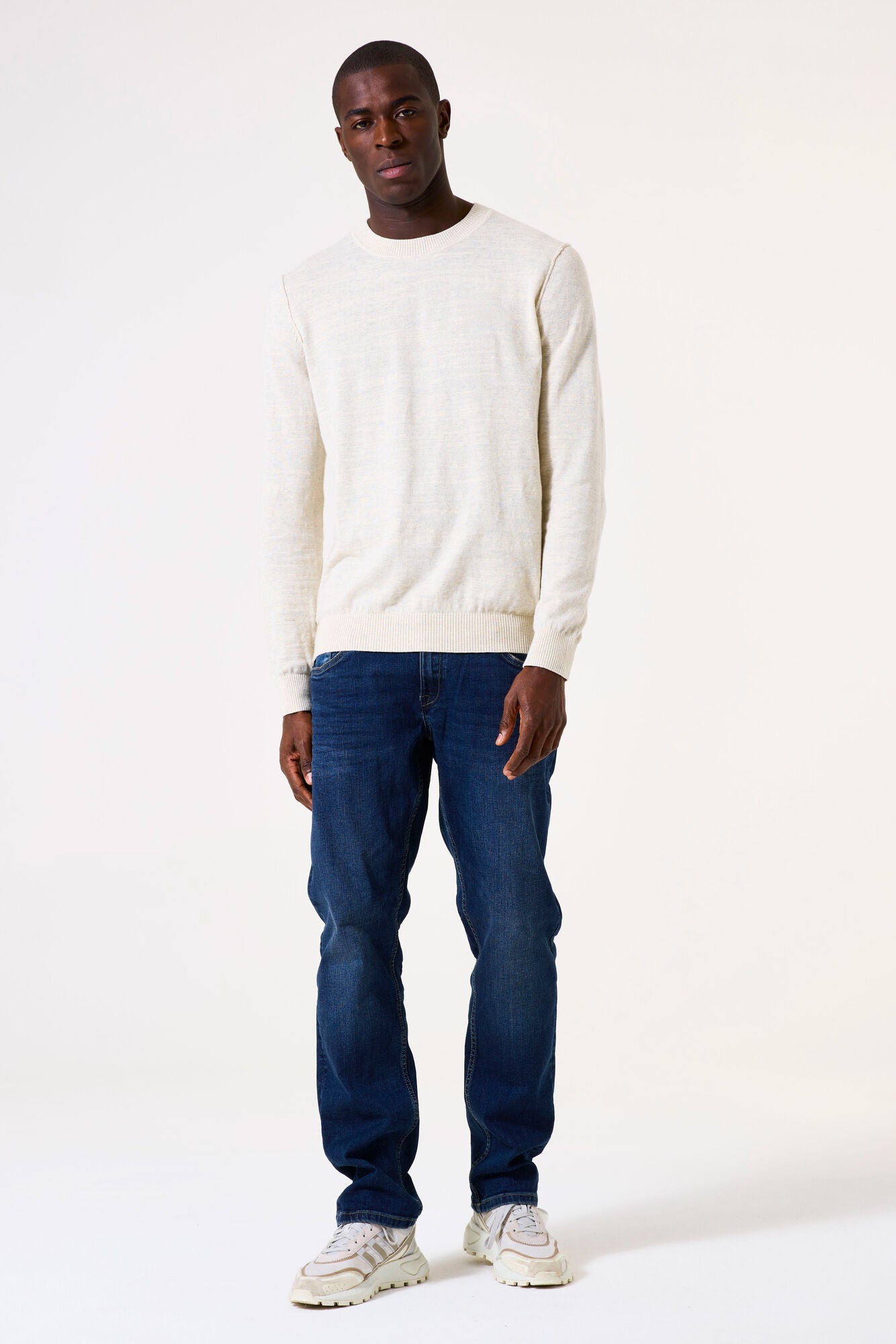 Garcia Jeans Pullover Cuello Redondo White Melee