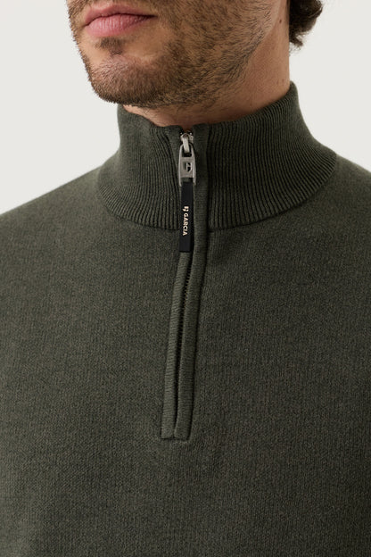 Garcia Jeans Sueter Cuello Cremallera Interbloqueo Faded Olive
