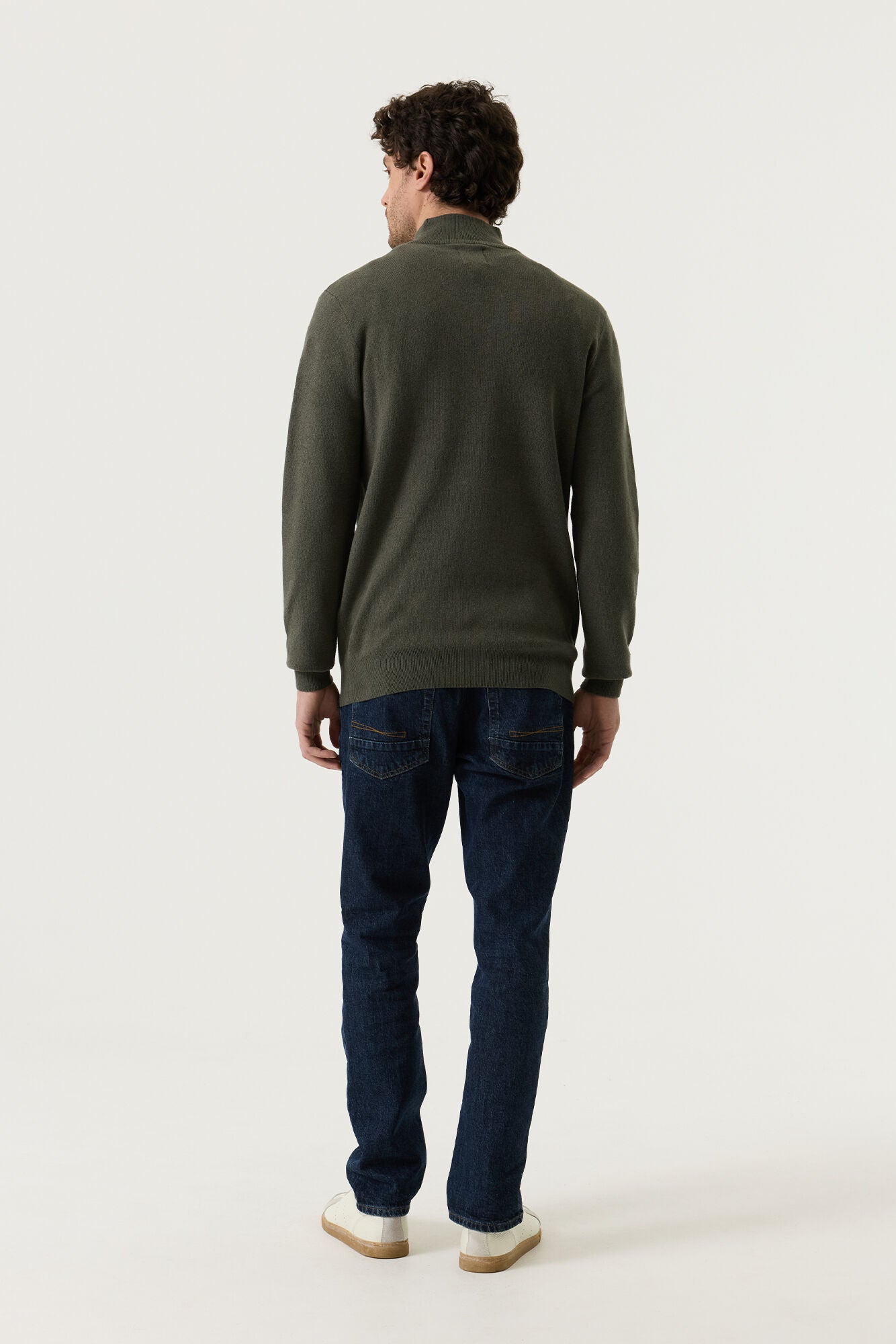 Garcia Jeans Sueter Cuello Cremallera Interbloqueo Faded Olive