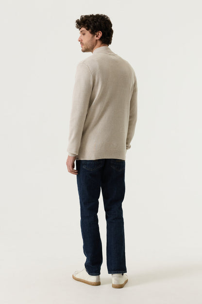 Garcia Jeans Sueter Cuello Cremallera Interbloqueo Blanco
